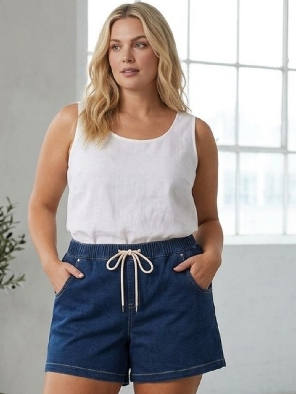 Lane Bryant High-Rise Pull-On Shorts 14 Plus Size